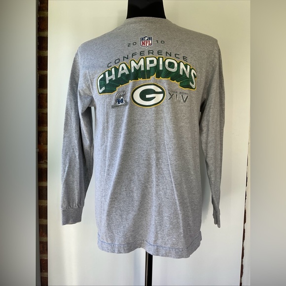 2010 Green Bay Packers, Conference Champions Long Sleeve T-Shirt Size Large - Picture 1 of 5